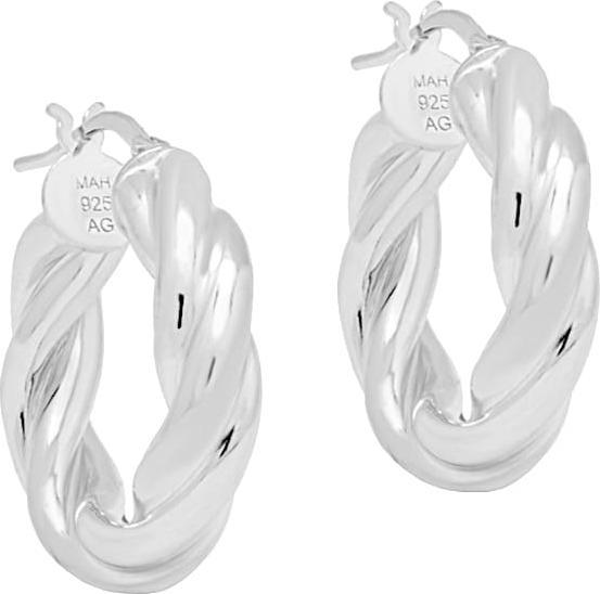 Candy Creolen Shea, 925 Sterling Silber (925 Sterling Silber)