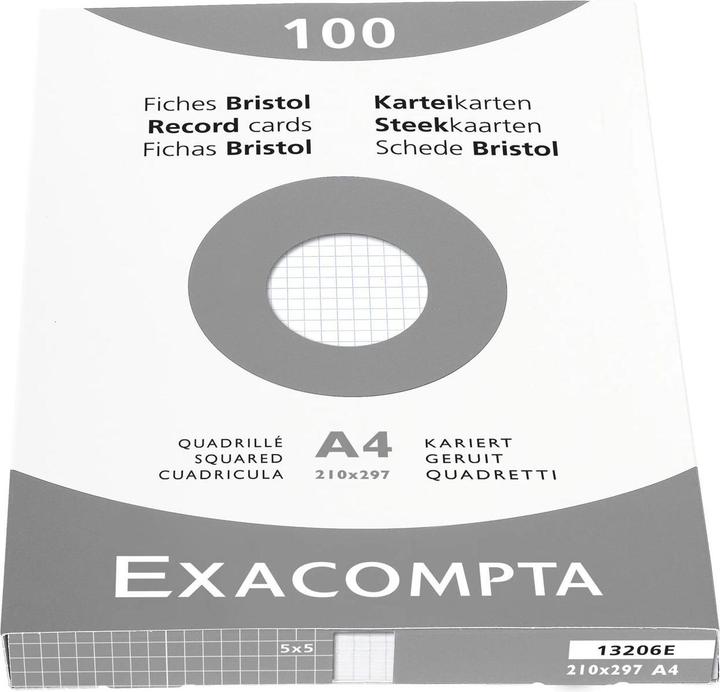 Productafbeelding Exacompta Indexkaarten (210 x 297 mm, 205 g/m², 100 x)