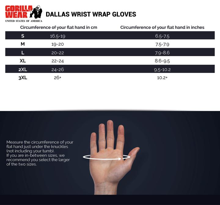 Image du produit Gorilla Wear Gants Dallas Wrist Wrap (S)