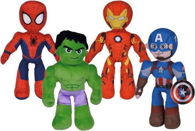 Image du produit Simba Personaggi posable body cm.25 - 4 asst (Capitan America, Iron Man, Spider Man, Hulk)