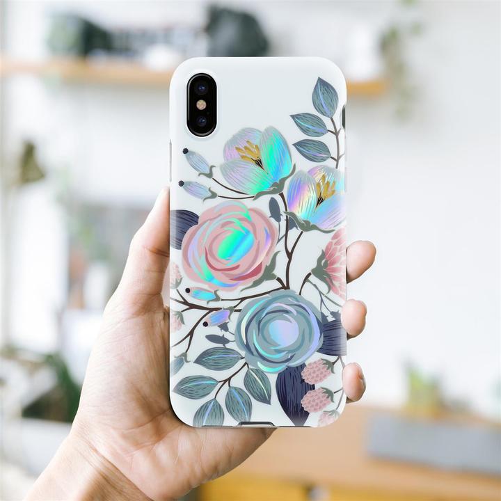 Produktbild Cadorabo IMD TPU Bunte Blumen & Blätter Cover (Apple iPhone XS Max)