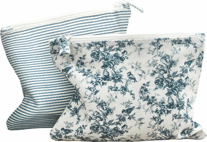 Image du produit Loberon Täschchen 2er Set Emilie blau/creme