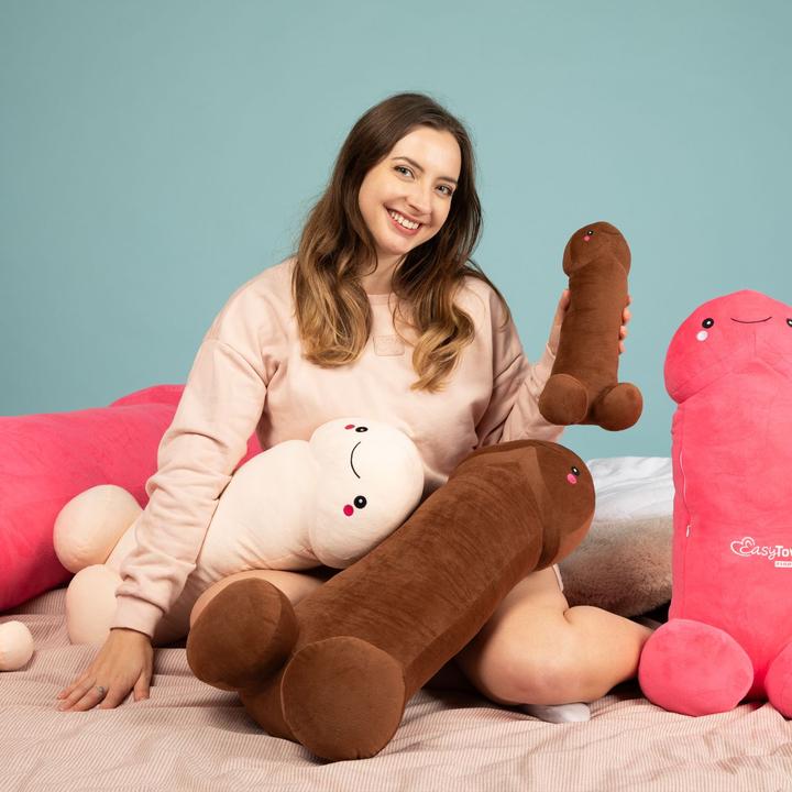 Productafbeelding Easytoys Penisvormige knuffel met lachend gezichtje Roze (Dobbelspelletjes)