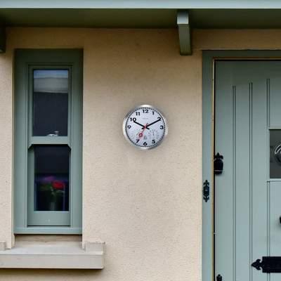 Image du produit Nextime Horloge murale Clematis Ø 35 cm, Silver (35 cm)