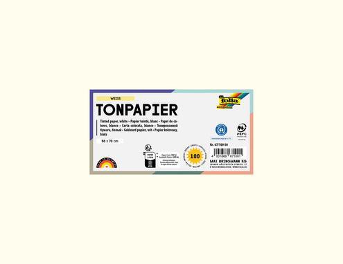 Produktbild Folia Tonpapier, (B)500 x (H)700 mm, 130 g/qm, perlweiá (130 g/m², 10 x)