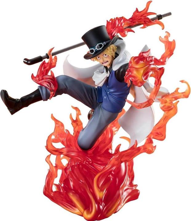 Actual product image Bandai One Piece Figuarts ZERO Extra Battle PVC Statue Sabo Fire Fist Rook Check 19 cm