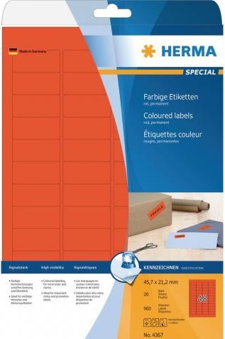 Actual product image HERMA Colour labels A4 removable