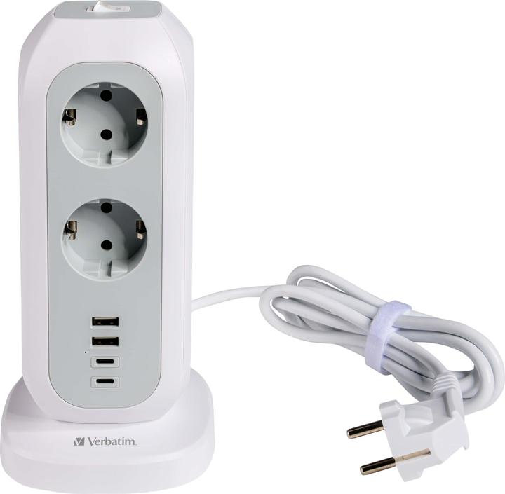 Actual product image Verbatim EU Power Tower 11 (11 x, CEE 7/4, USB-C, USB-A, 2 m)
