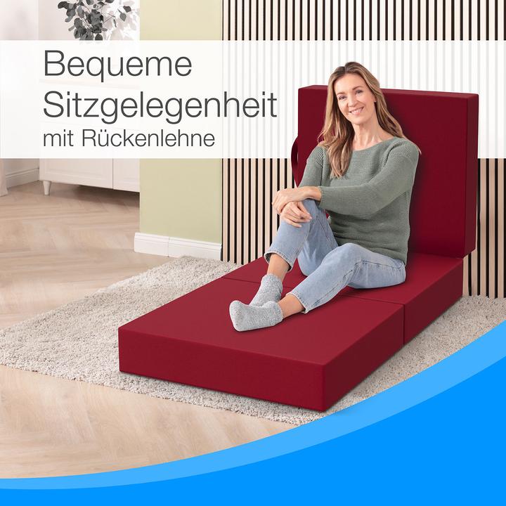 Actual product image Bestschlaf Klappmatratze, 3-teilige Faltmatratze, Reisebett, Gästematratze (75 x 195 cm, Foam core)