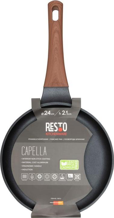 Produktbild Resto CREPE PAN D24 H2.1CM/93512 (24 cm, Crêpe Pfanne, Aluminiumguss)