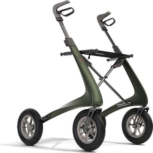 Russka Rollator Carbon Overland metallic-grün