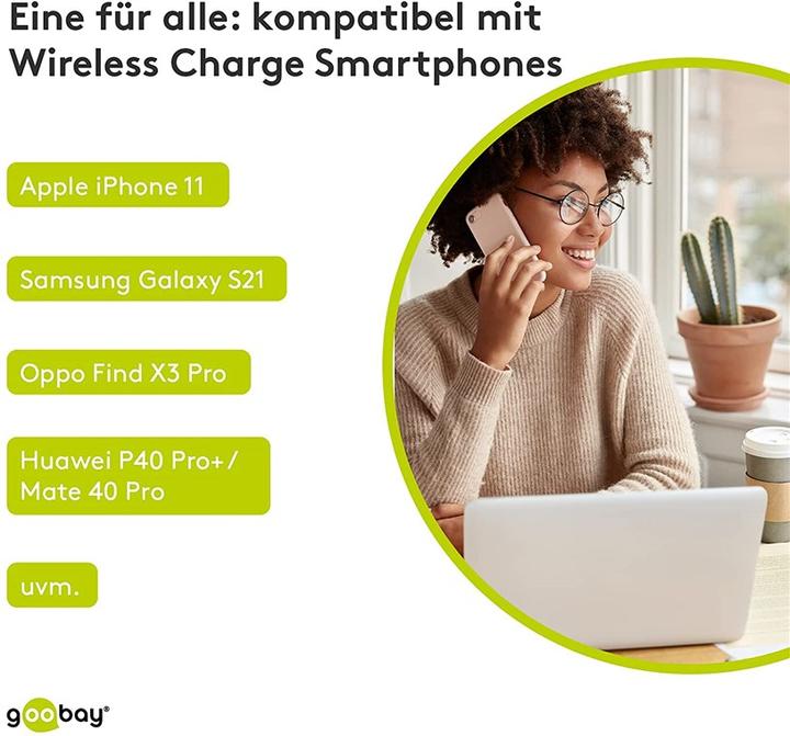 Produktbild Goobay Kabellose Dual-Schnellladematte (10 W)