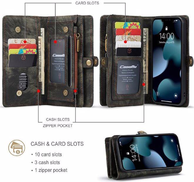 Actual product image Caseme Leather wallet with plastic cover (Apple iPhone 13 mini)