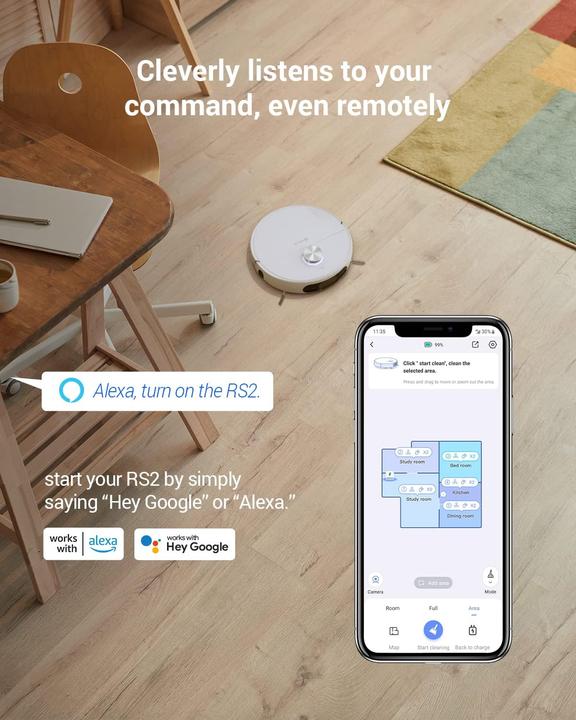 Actual product image EZVIZ RS2 Robot Vacuum & Mop Combo (Vacuum mopping robot)