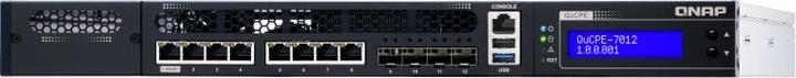 Actual product image QNAP QuCPE-7012-D2166NT-64G Intel Xeon D-2166NT.5GbE RJ45 ports and 0GbE SFP+ ports 1x netwo