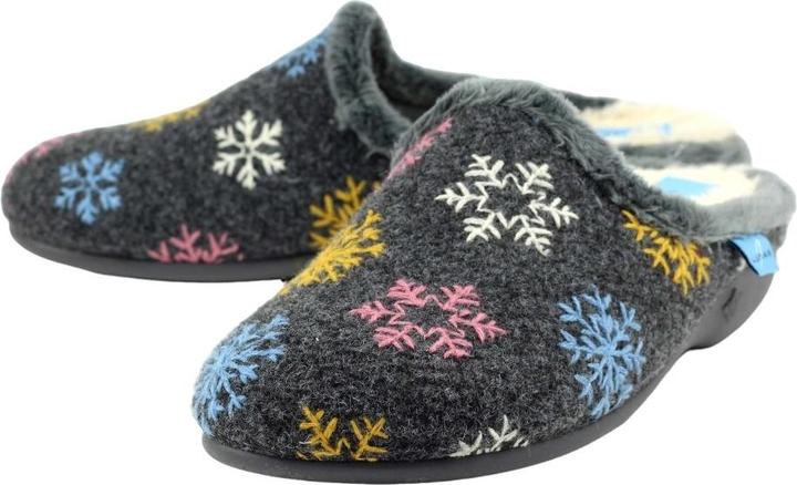 Actual product image Lunar Womens/Ladies Juniper Snowflake Slippers (39)