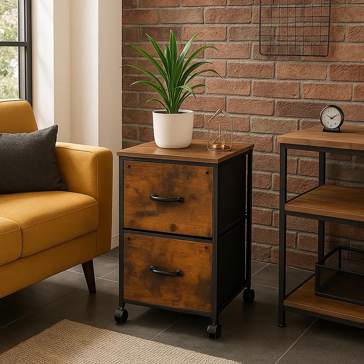 Immagine prodotto Relaxdays Industrial Rollcontainer 2 Schubladen