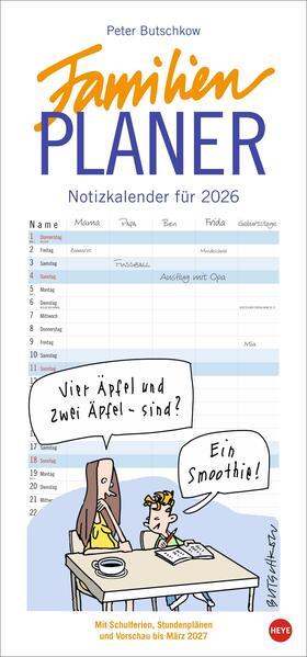 Actual product image Heye Familienplaner (21 x 45 cm, Hardcover, German)