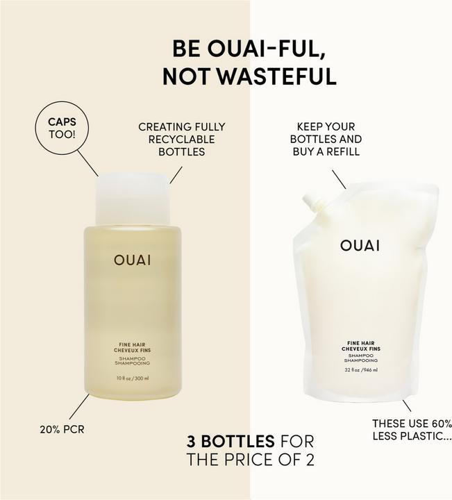 Actual product image Ouai Fine Shampoo (300 ml, Liquid shampoo)