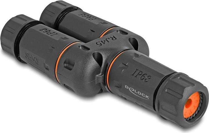 Produktbild Delock Kabelverbinder Y-Adapter RJ45 Buchse zu 2 x RJ45 Buch (STP, CAT6, 0.14 m)
