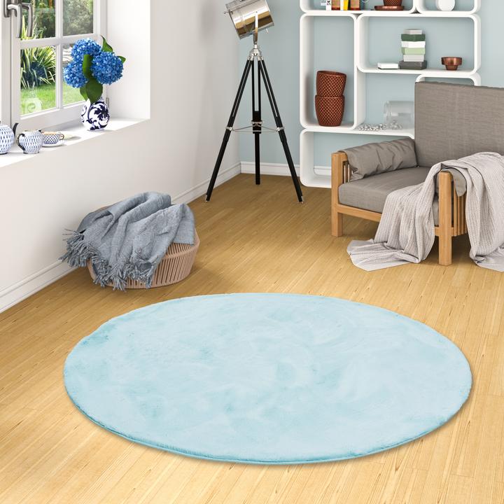 Actual product image Pergamon Luxury Super Soft Fur Rug Plush Round (Ø 80 cm)