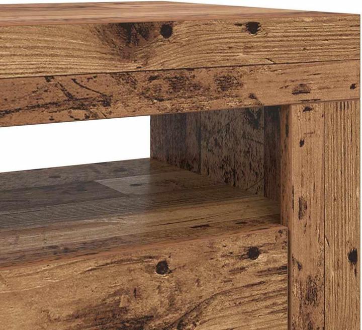 Produktbild VidaXL TV Schrank Lowboard Fernsehschrank Fernsehtisch mit LED Altholz-Optik (120 x 35 x 40 cm)