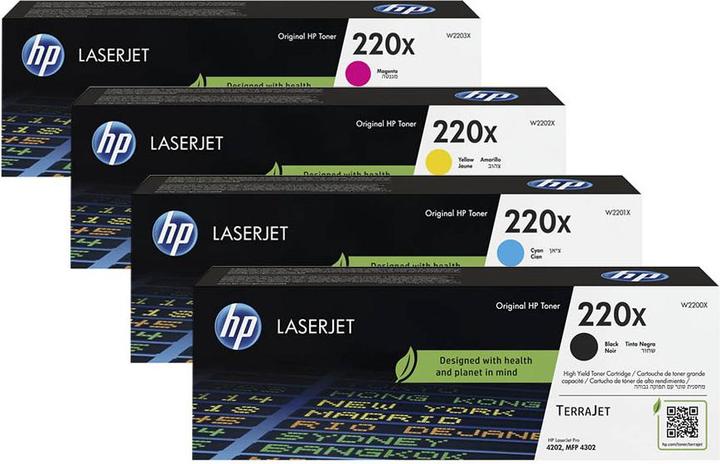 Produktbild HP Original W2200X SET / 220X SET Set mit allen vier Farben (M, BK, Y, C)