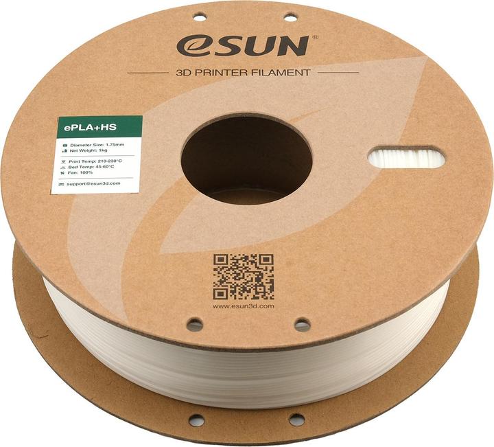 Actual product image eSUN EPLA+HS 1,75mm WHITE 1kg (PLA+, 1.75 mm, 1000 g, White)