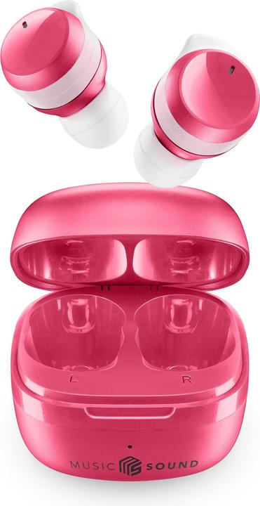 Image du produit Cellularline Music Sound Flow Casque intra-auriculaire sans fil Musique et appels Bluetooth Rose (pas de réduction du bruit, 25 h, Sans fil)