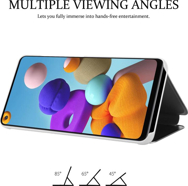 Actual product image Cadorabo Book Smart View Mirror Cover (Samsung Galaxy A21s)