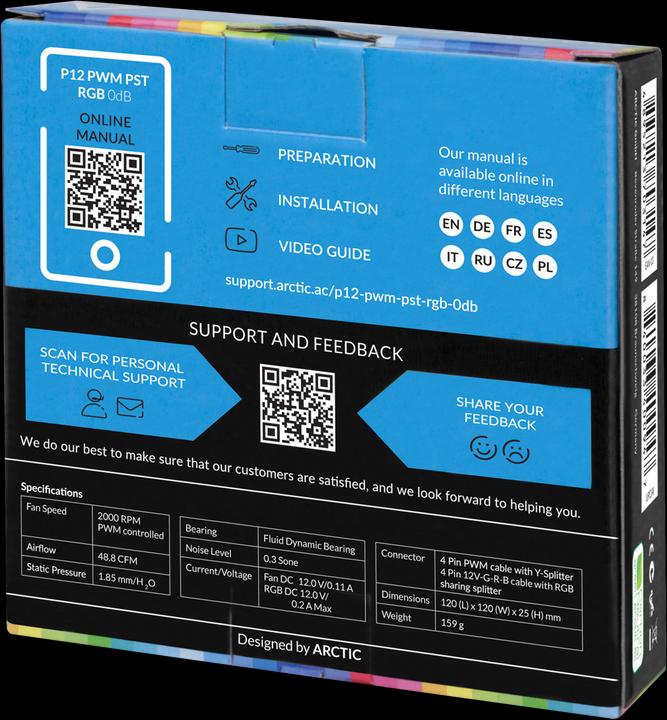 Produktbild Arctic P12 PWM PST RGB (120 mm, 1 x)
