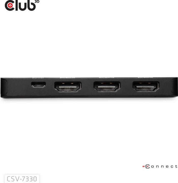 Produktbild Club 3D Club3D Adapter DisplayPort 2.1 > 3x HDMI 2.1 8K60Hz retail (HDMI, 14 cm)