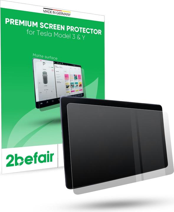 Actual product image 2befair Displayschutzfolie (Matt/Klar) für das Tesla Model 3/Y