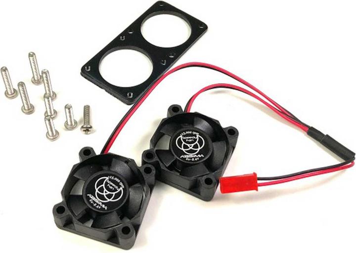 Absima High speed Twin Fan + Adapter Plate, 15,000rpm, 30mm size