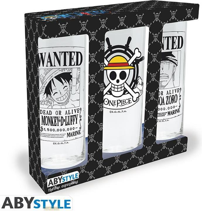 Actual product image ABYstyle ONE PIECE - Luffy Zoro & Skull - Set de 3 Verres