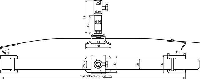 Produktbild Dehn 123110 Halter f. Fangeinrichtungen D 10mm an First- u.