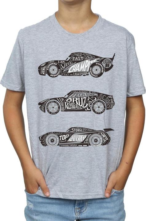 Immagine prodotto Disney Cars Text Racers Maglietta Ragazzi (140, 146)