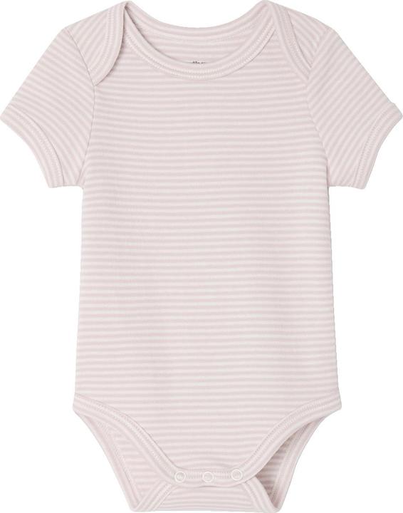 Actual product image Vertbaudet Bio-Kollektion: 5er-Pack Baby Bodys mit kurzen Ärmeln, Hase & Blumen (74)