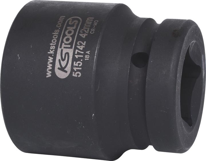 Actual product image KS Tools 1" power socket short (42 mm)