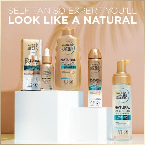 Productafbeelding Garnier Ambre Solaire Natural Bronzer Zelfbruinende Spray 150 ml Gezicht (Zelfbruinende spray, 150 ml)