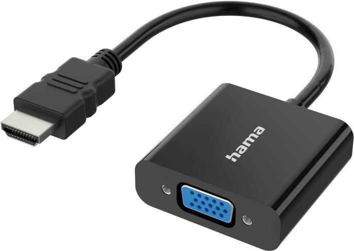 Produktbild Hama Video-Adapter, HDMI™-Stecker - VGA-Buchse, Audio-Buchse, Full-HD 1080p (15 cm)