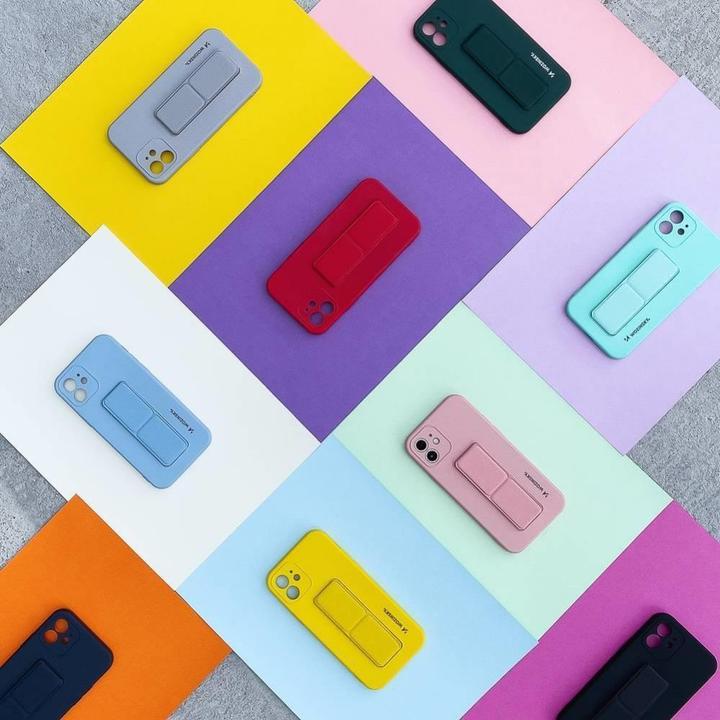 Produktbild Wozinsky Kickstand Case iPhone 13 mini silicone case with stand black (Apple iPhone 13 mini)