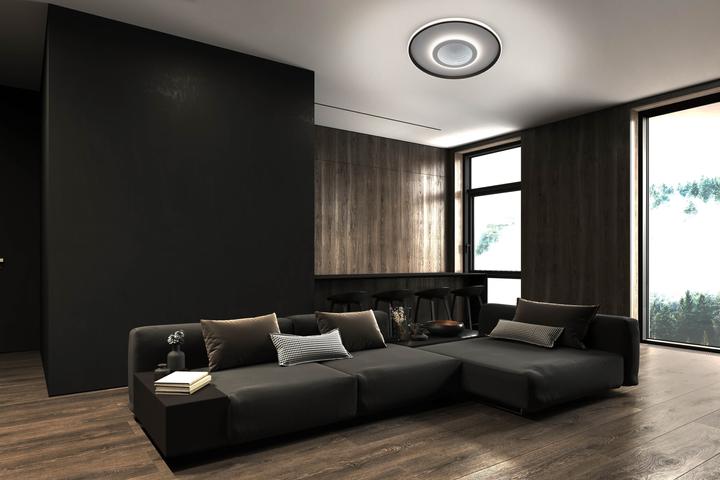Produktbild Näve LED-Deckenleuchte 1408277, 40W, 1800lm, 3D-Effekt, weiss/schwarz (1800 lm)