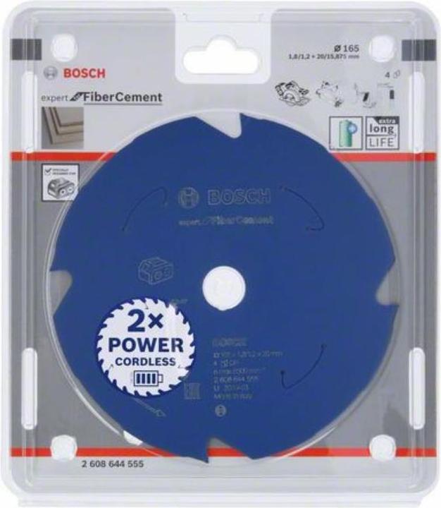 Produktbild Bosch Professional Zubehör Akku-Kreissägeblatt Expert for Wood, 165 x 1,5/1 x 20, 24 Zähne