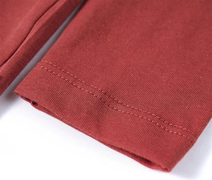 Immagine prodotto VidaXL Camicia da bambino a maniche lunghe rosso scuro 128,Materiale: 100 (128)