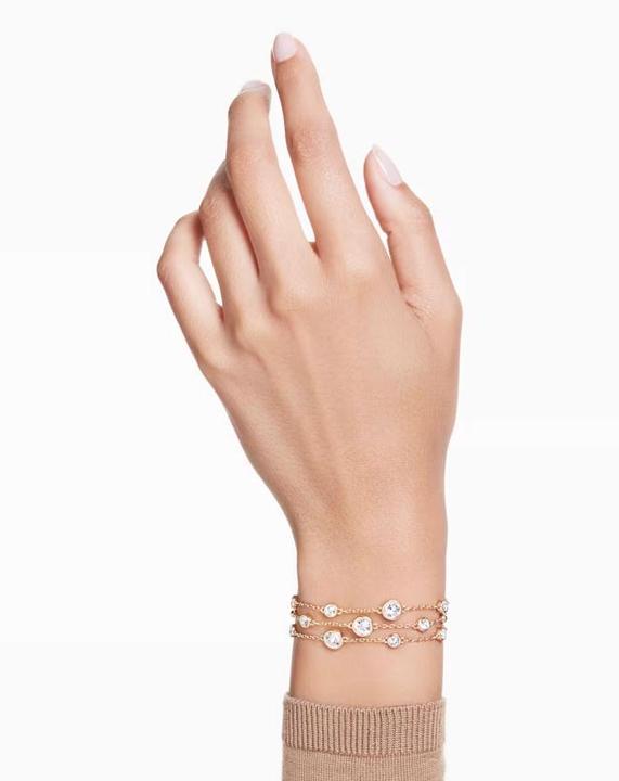 Immagine prodotto Swarovski Bracciale largo in ambra taglio rotondo in oro bianco (20 cm, Metallo Swarovski)