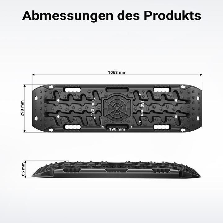 Actual product image Wiltec Sandbleche Paar 1063x298x66mm 7t Anfahrhilfe Bergeboard Traktionshilfe