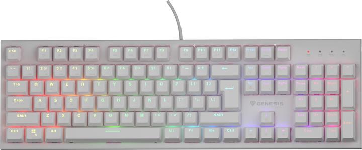 Actual product image Genesis Klawiatura Dla Graczy Thor 303 Us Podswietlenie RGB Mechaniczna Silent Switch Biala Hot Swap (US, Cable)