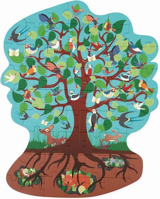 Image du produit Scratch Shape Puzzle Arbre Oiseaux pcs (58 pièces)