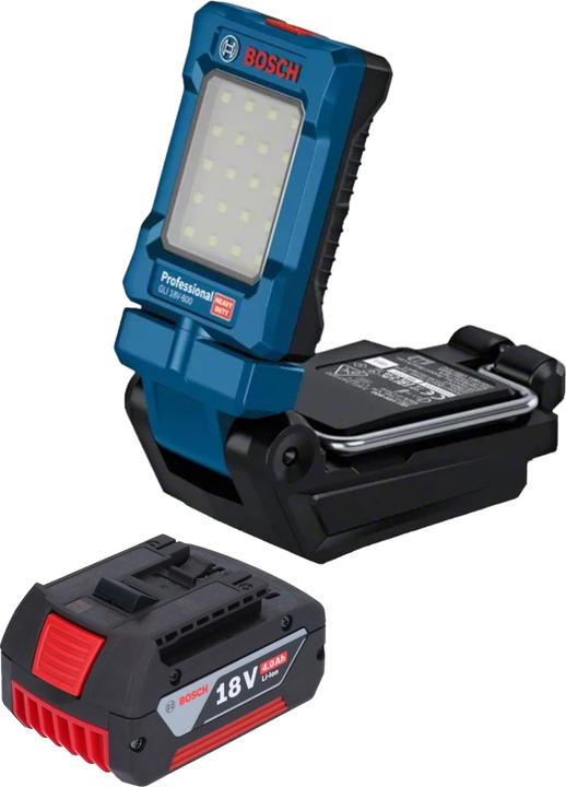 Image du produit Bosch Professional Bosch GLI 18V-800 Professional Lampe sans fil 18 V 800 lm + 1x batterie 4,0 Ah - sans chargeur (800 lm)